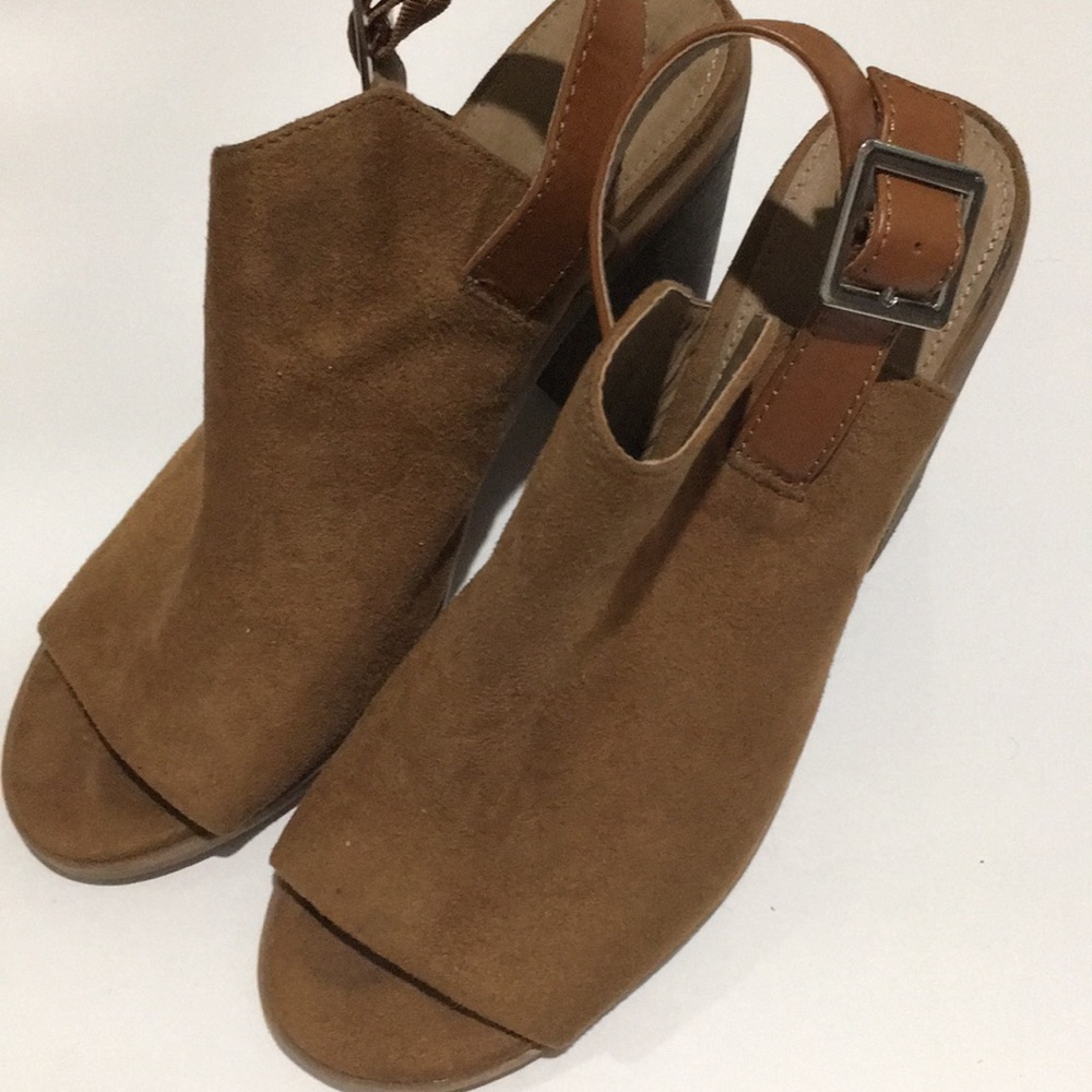 Cato brown open toe sandals/wedge